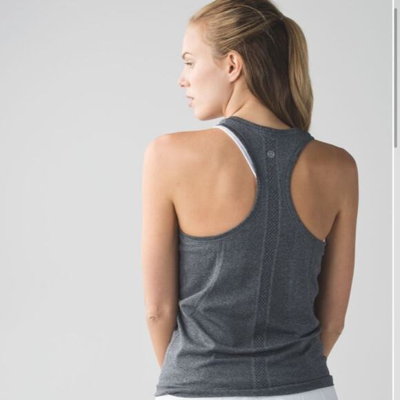 Lululemon Swiftly Tech Racerback Heathered Black 8 - Picture 5 of 5